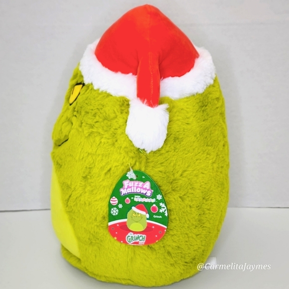 🎄 GRINCH 🎅🏻 Fuzzamallow Dr Suess' Grinch w Santa Hat 2024Squishmallow NWT - Picture 2 of 9
